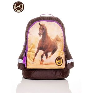 School backpack with a horse print kép