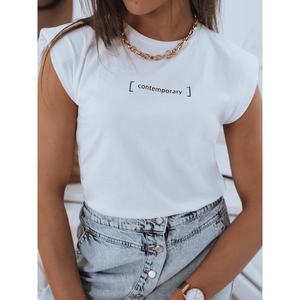 MINIMALISM women's white T-shirt Dstreet RY1686 kép