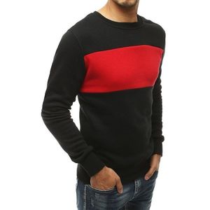 Black men's sweatshirt without hood BX4588 kép