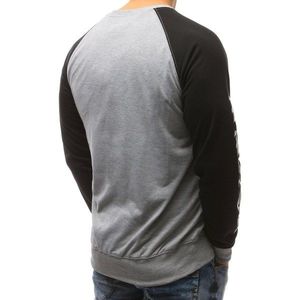 Gray men's sweatshirt with print BX3450 kép