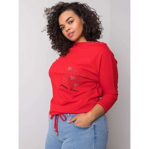 Red loose cotton blouse kép