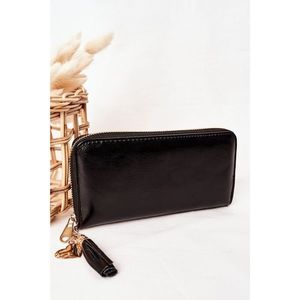 Large Women's Wallet With A Pendant Black kép