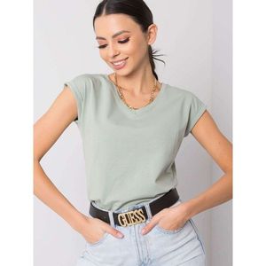 Basic pistachio t-shirt for women kép