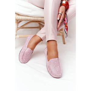 Női bőr cipők RIO FLORE környezetbarát rózsaszín kép