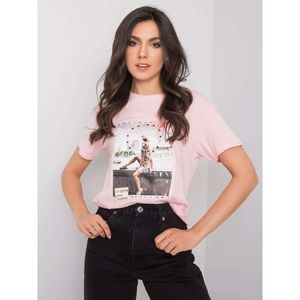 Pink t-shirt with applications kép