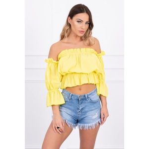 Off-the-shoulder blouse yellow kép