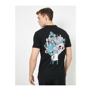 Koton Men's Black Printed T-Shirt kép