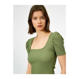 Koton Women Green U Neck T-Shirt kép