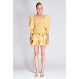 Koton Yellow Grip Detailed Dress kép
