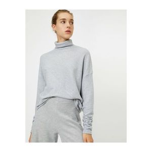 Koton Women's Gray Turtleneck Long Sleeve Sweater kép