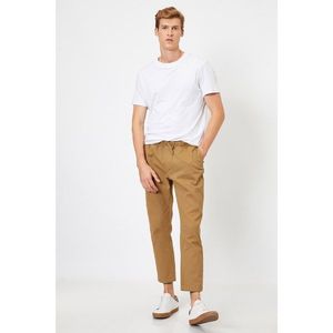 Koton Men's Brown Lace-Up Chino Pants kép