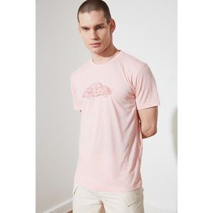 Trendyol Pink Men's Regular Fit Short Sleeve Car Printed T-Shirt kép