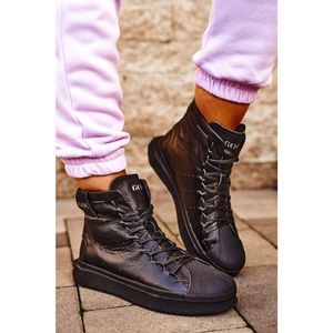 Women's Sport Leather Shoes GOE Black GG2N3050 kép
