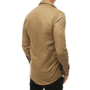 Men's long sleeve beige shirt DX1925 kép