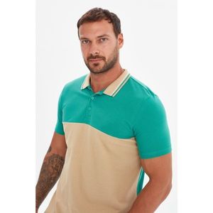 Trendyol Green Men's Slim Fit Short Sleeve Polo Neck T-shirt kép