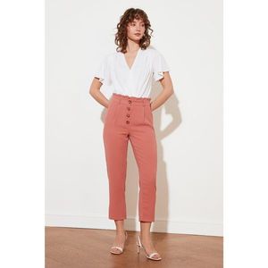 Trendyol Dried Rose Petite Front Buttoned Trousers kép