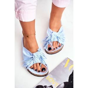 Women's Flip-flops Blue Tassels Marina kép