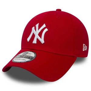 New Era 39thirty MLB League Basic NY Yankees Scarlet White kép