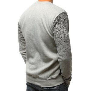 Gray men's sweatshirt with print BX3560 kép