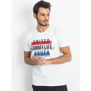 Men´s white TOMMY LIFE T-shirt kép