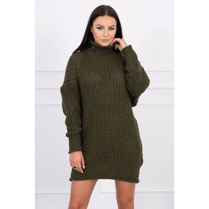 Sweater Turtleneck dress khaki kép