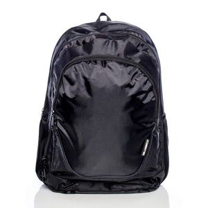 Black school backpack with side pockets kép