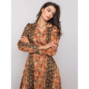 RUE PARIS Brown midi dress kép