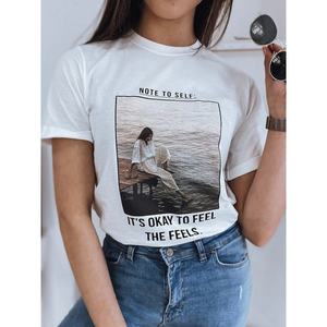 THE FEELS women's T-shirt ecru RY1637 kép