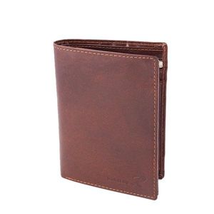 Soft brown leather wallet for men kép