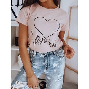 Women's T-shirt ROMANCE pink RY1605 kép