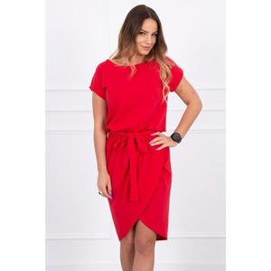 Tied dress with an envelope-like bottom red kép