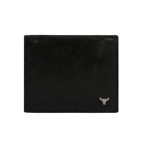 Men´s black leather horizontal wallet kép