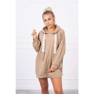 Dress with a pocket on the back camel kép