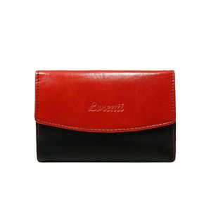 Red and black two-sided leather women´s wallet kép