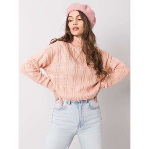 Ladies peach turtleneck sweater kép