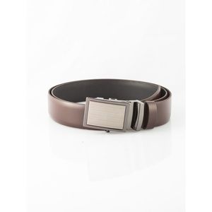 Leather men´s belt made of brown leather kép