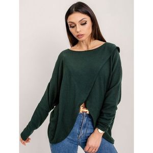 Asymmetrical blouse BSL dark green kép