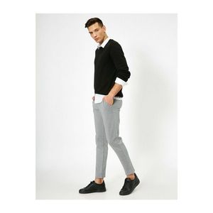 Koton Pocket Detailed Patterned Skinny Fit Trousers kép