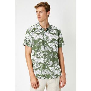 Koton Men's Green Patterned Shirt kép