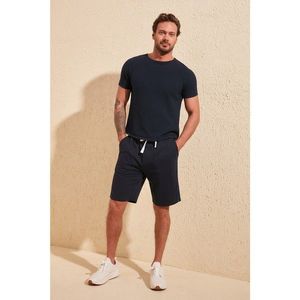 Trendyol Navy Blue Men Regular Fit Contrast Piping Shorts & Bermuda kép