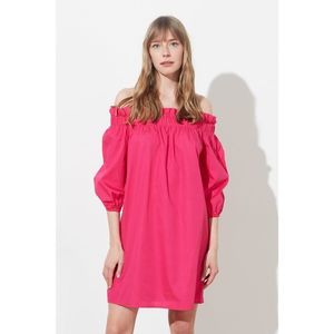Trendyol Pink Carmen Collar Dress kép