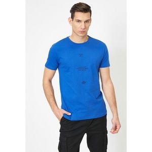 Koton Men's Navy Blue Text Printed T-shirt kép