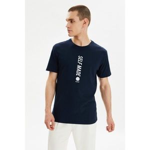 Trendyol Navy Blue Men Regular Fit Crew Neck Short Sleeved T-Shirt kép