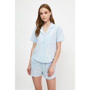 Trendyol Blue Woven Pajamas Set kép