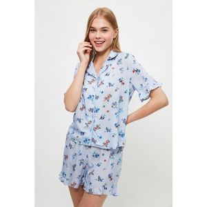 Trendyol Floral Pattern Woven Pajamas Set kép