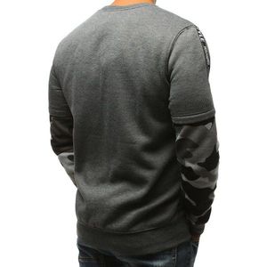 Anthracite men's sweatshirt with print BX3621 kép