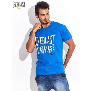 Men´s blue t-shirt with a large EVERLAST logo kép