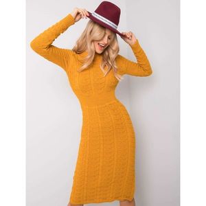 RUE PARIS Mustard knitted dress kép