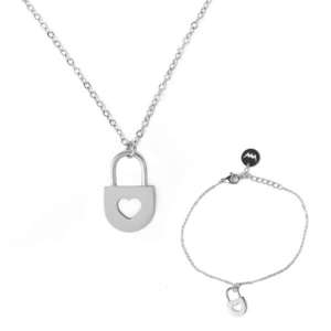 Bracelet and necklace Vuch Secret Silver Couple kép