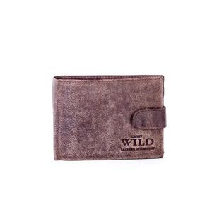 Brown men's wallet with a latch kép